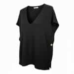 Pull sans manche col V boutonné MILA grande taille femme - Harmonistyle