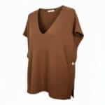 Pull sans manche col V boutonné MILA grande taille femme - Harmonistyle