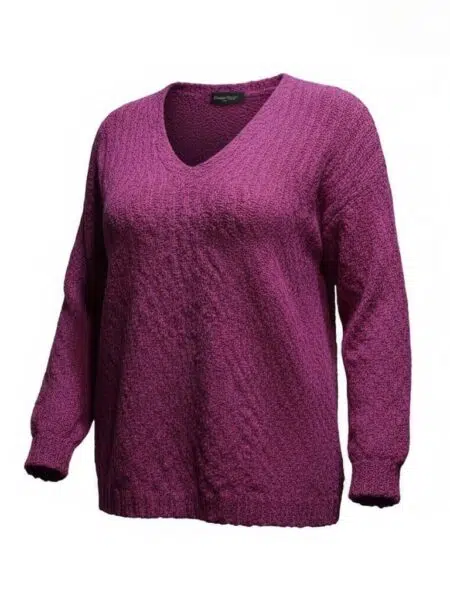 Pull col V WOOLIA grande taille femme - Harmonistyle