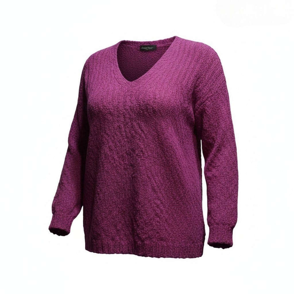 Pull col V WOOLIA grande taille femme - Harmonistyle
