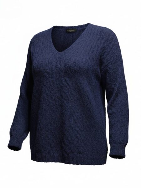 Pull col V WOOLIA grande taille femme - Harmonistyle