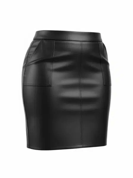 Jupe simili cuir LEONA grande taille femme - Harmonistyle