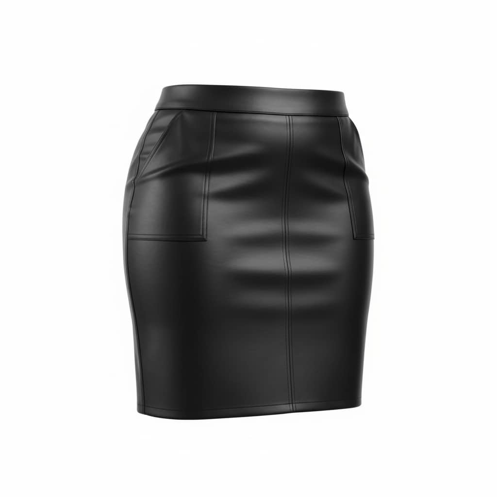 Jupe simili cuir LEONA grande taille femme - Harmonistyle