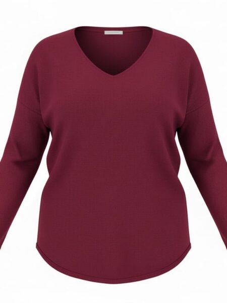 Pull col V VERA grande taille femme - Harmonistyle