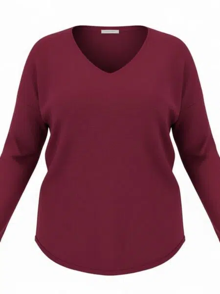 Pull col V VERA grande taille femme - Harmonistyle