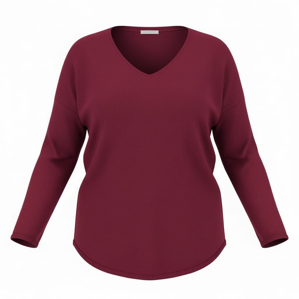 Pull col V VERA grande taille femme - Harmonistyle
