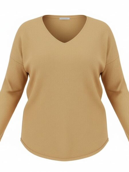 Pull col V VERA grande taille femme - Harmonistyle