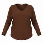 Pull col V VERA grande taille femme - Harmonistyle